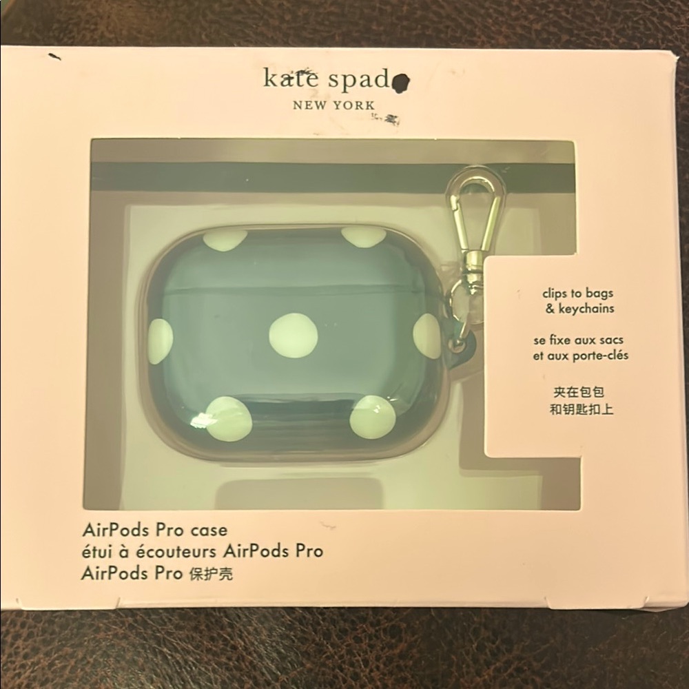 Kate Spade Black and white Polka Dot AirPods Pro Case